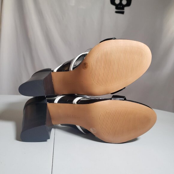BCBGeneration Black and White Block Heels Sz 8B - Picture 11 of 16